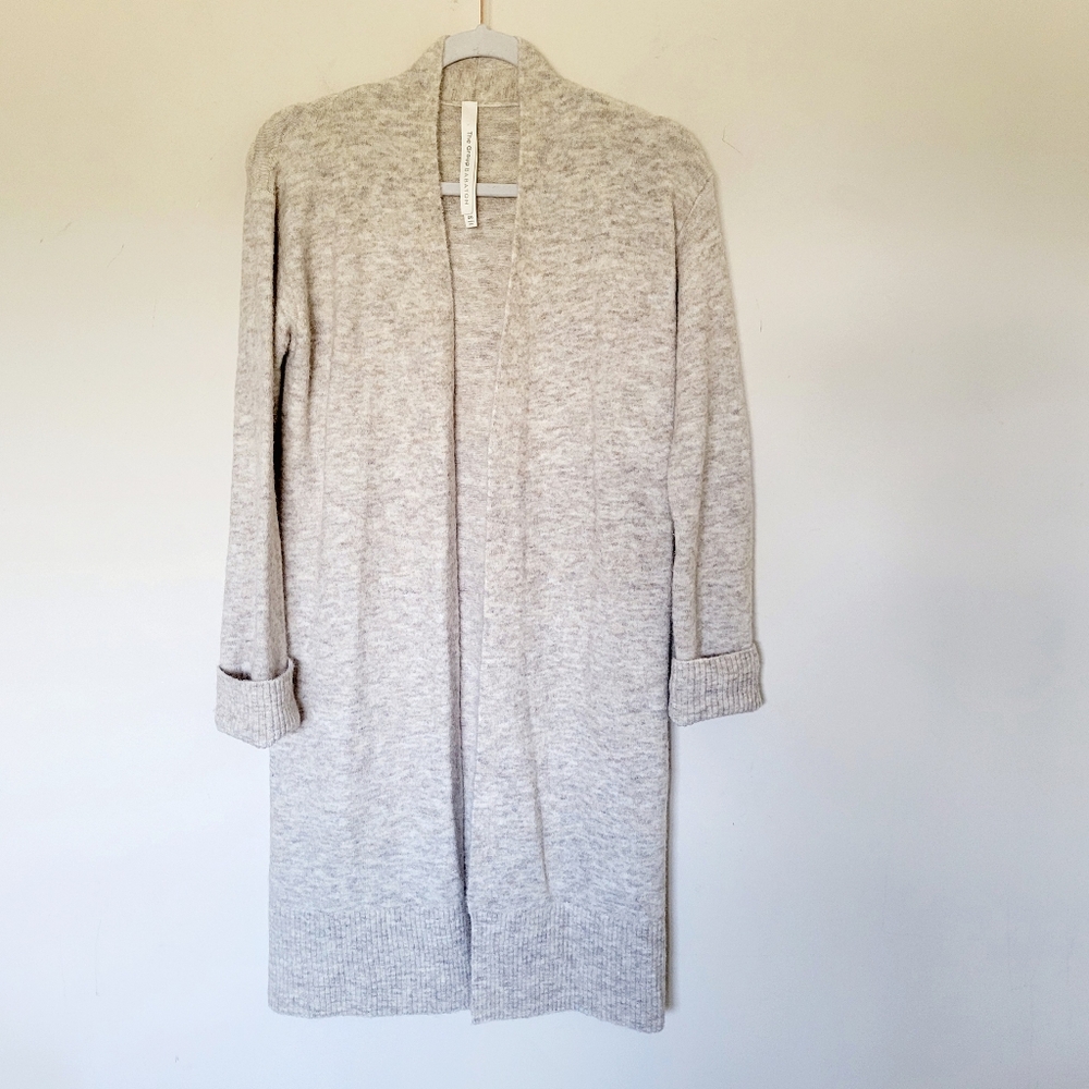 Aritzia Babaton Alpaca Wool Blend Long Lined Cardigan in Oatmeal